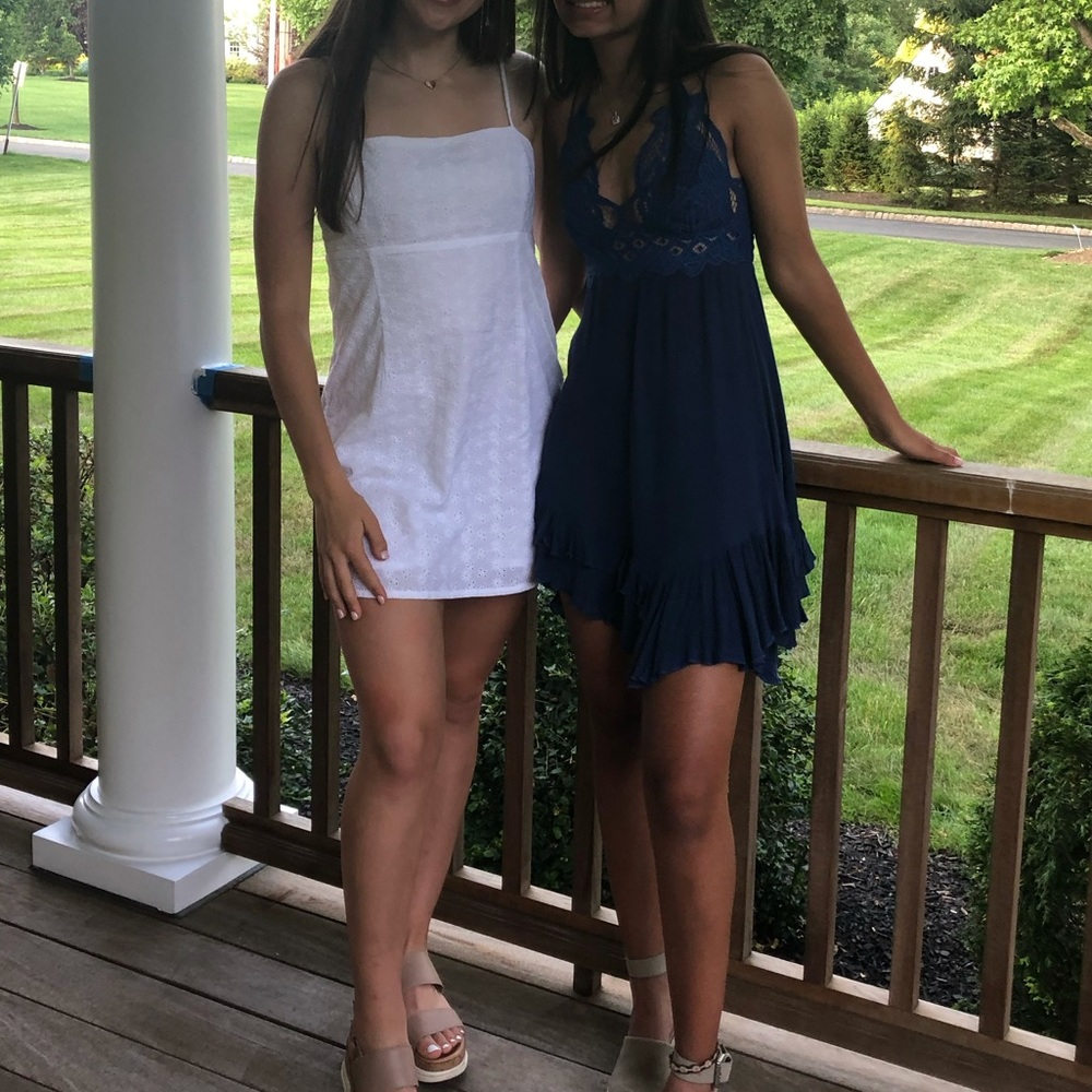 white eyelet dress